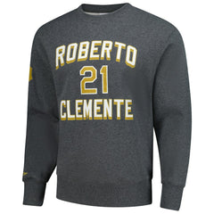 Roberto Clemente Pittsburgh Pirates Mitchell & Ness Legends Collection Vintage Logo Name & Number Fleece Pullover Sweatshirt discount