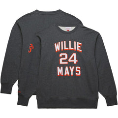 Willie Mays San Francisco Giants Mitchell & Ness Legends Collection Vintage Logo Name & Number Fleece Pullover Sweatshirt Sale