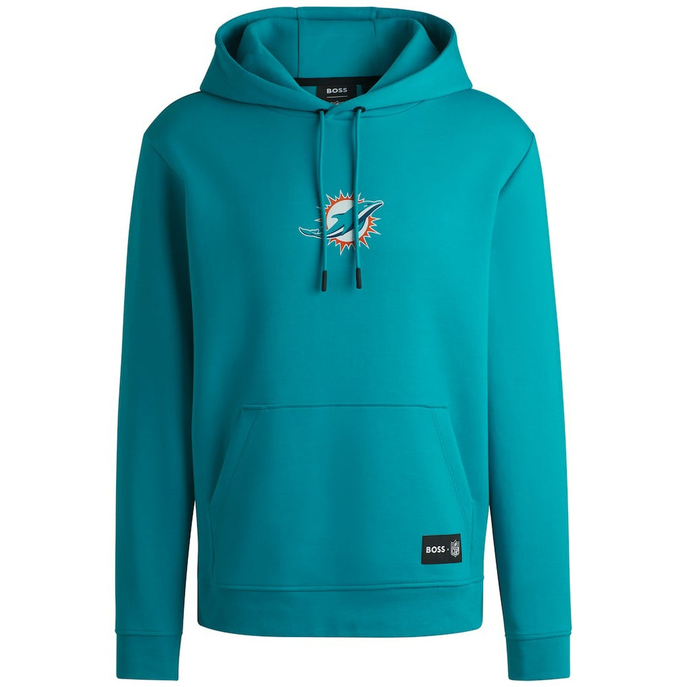 Miami Dolphins Hugo Boss Unisex Woodson Tri-Blend Hoodie Aqua - NFL