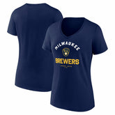 Milwaukee Brewers Logo Athletic Women's Unrivaled V-Neck T-Shirt Sale