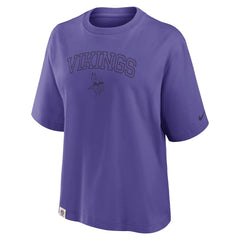 Minnesota Vikings Women's Glory Arch Boxy T-Shirt Purple - Nike
