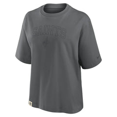 New Orleans Saints Women's Glory Arch Boxy T-Shirt Charcoal - Nike