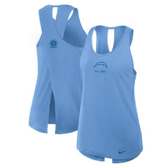 Los Angeles Chargers Women's Glory Open-Back Crisscross Dri-FIT Tank Top Powder Blue - Nike