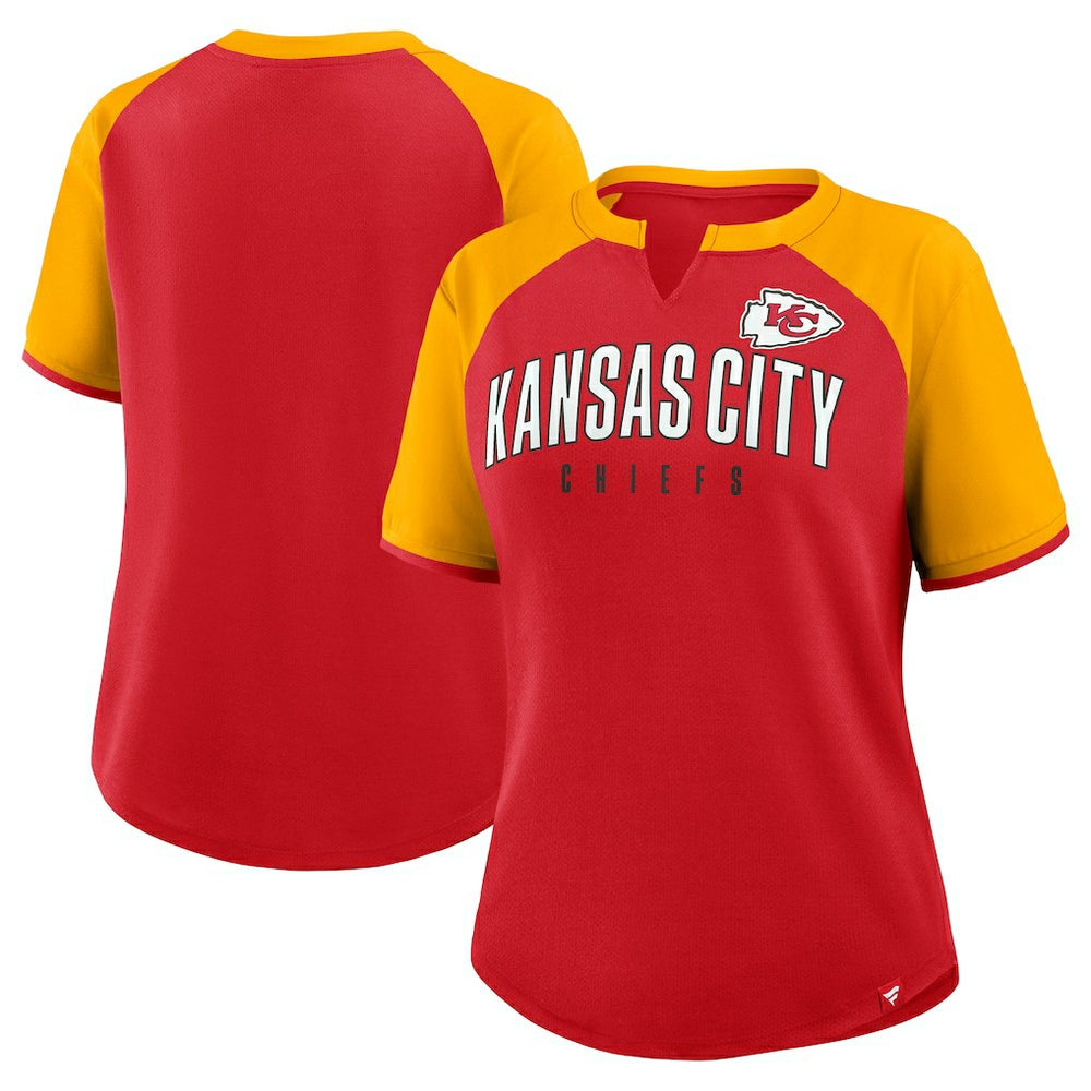 Kansas City Chiefs Women's Height Advantage T-Shirt Red/Gold - Fanatics
