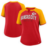 Kansas City Chiefs Women's Height Advantage T-Shirt Red/Gold - Fanatics