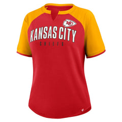 Kansas City Chiefs Women's Height Advantage T-Shirt Red/Gold - Fanatics