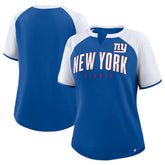 New York Giants Women's Height Advantage T-Shirt Royal/White - Fanatics