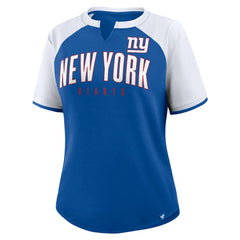 New York Giants Women's Height Advantage T-Shirt Royal/White - Fanatics