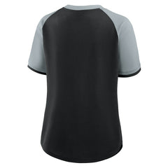 Las Vegas Raiders Women's Height Advantage T-Shirt Black/Silver - Fanatics