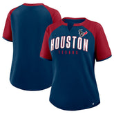 Houston Texans Women's Height Advantage T-Shirt Navy/Red - Fanatics