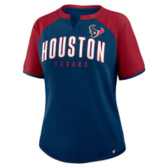 Houston Texans Women's Height Advantage T-Shirt Navy/Red - Fanatics