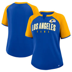 Los Angeles Rams Women's Height Advantage T-Shirt Royal/Gold - Fanatics