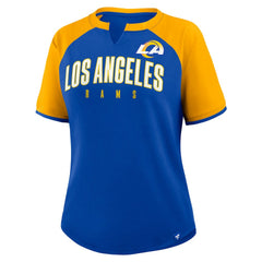 Los Angeles Rams Women's Height Advantage T-Shirt Royal/Gold - Fanatics