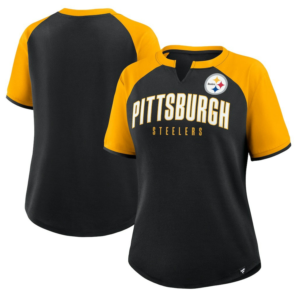 Pittsburgh Steelers Women's Height Advantage T-Shirt Black/Gold - Fanatics