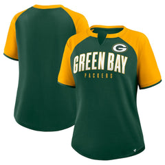Green Bay Packers Women's Height Advantage T-Shirt Green/Gold - Fanatics