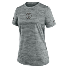 Pittsburgh Steelers Women's Sideline Velocity Dri-FIT T-Shirt Gray - Nike