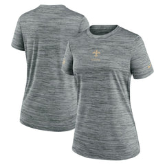 New Orleans Saints Women's Sideline Velocity Dri-FIT T-Shirt Gray - Nike