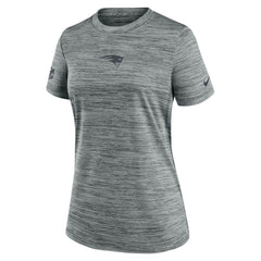 New England Patriots Women's Sideline Velocity Dri-FIT T-Shirt Gray - Nike