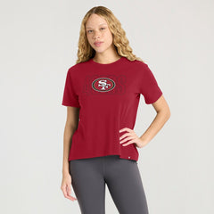 San Francisco 49ers Women's Line Em Up T-Shirt Scarlet - Fanatics
