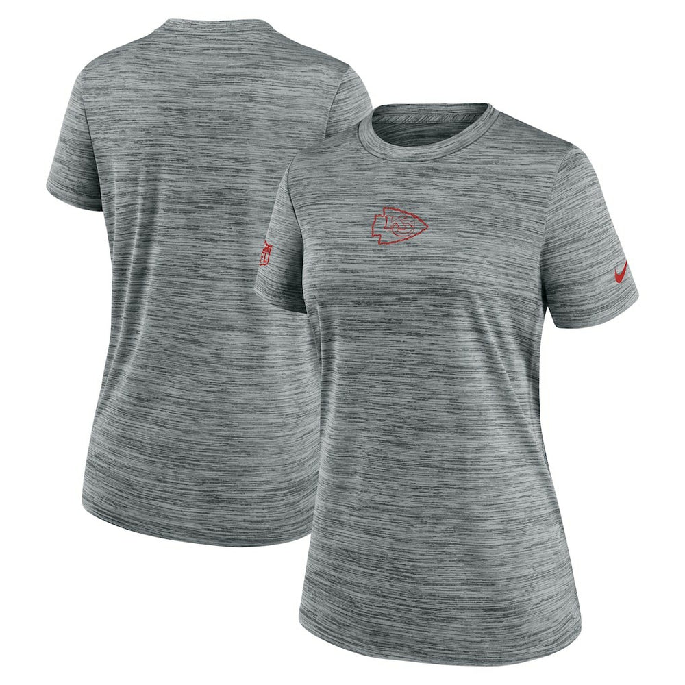 Kansas City Chiefs Women's Sideline Velocity Dri-FIT T-Shirt Gray - Nike