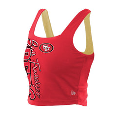 San Francisco 49ers New Era Women's Reversible Cropped Sport Classics Tank Top Scarlet/Black - NFL