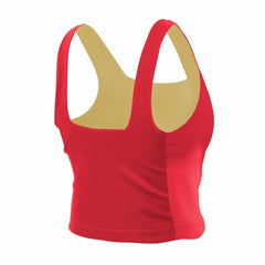 San Francisco 49ers New Era Women's Reversible Cropped Sport Classics Tank Top Scarlet/Black - NFL