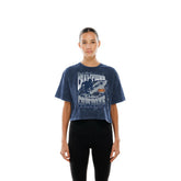 Dallas Cowboys New Era Women's Cropped Boxy Sport Classics Mineral Wash T-Shirt Navy - NFL