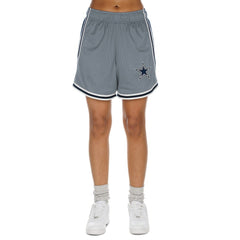 Dallas Cowboys New Era Women's Sport Classics Mesh Shorts Silver/Navy - NFL