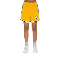 Pittsburgh Steelers New Era Women's Sport Classics Mesh Shorts Gold/Black - NFL