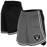 Las Vegas Raiders New Era Women's Sport Classics Mesh Shorts Silver/Black - NFL