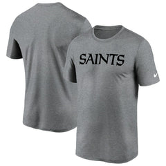 New Orleans Saints Legend Wordmark T-Shirt Heather Gray - Nike