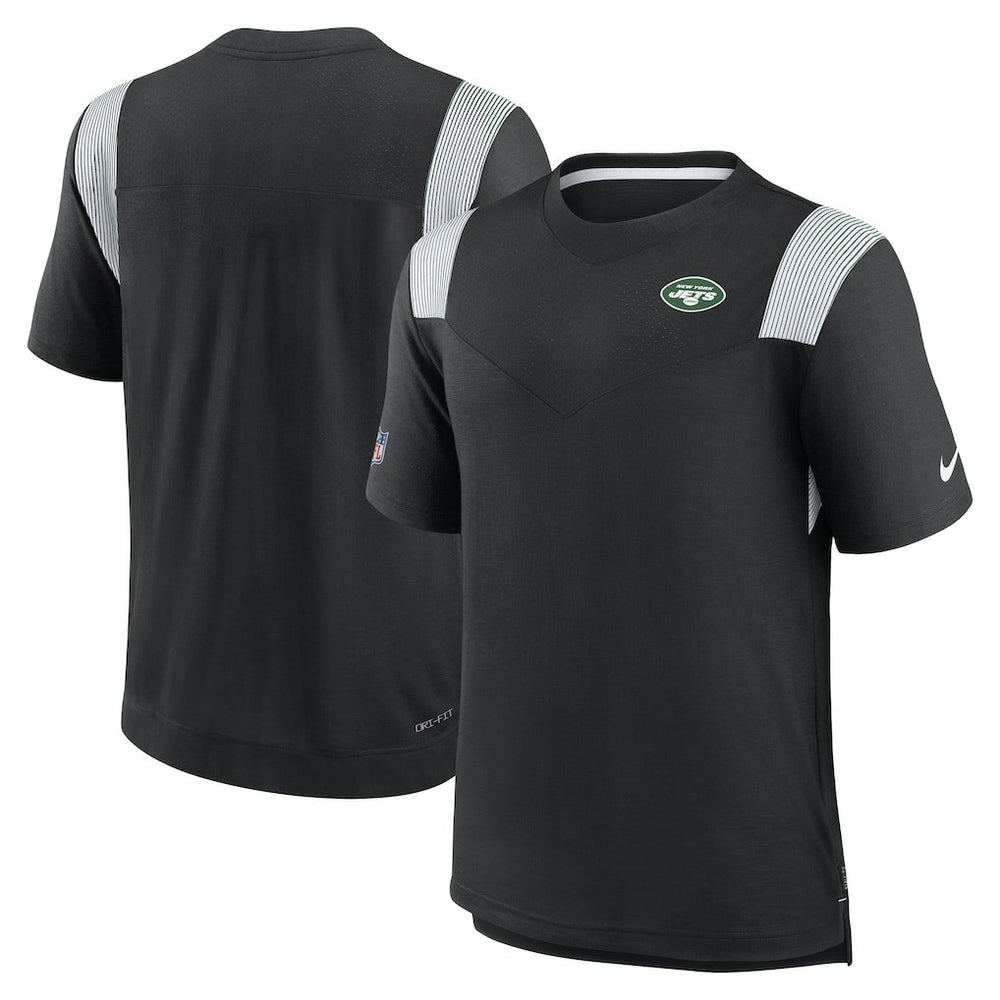 New York Jets Sideline Tonal Logo Performance Player T-Shirt Black - Nike