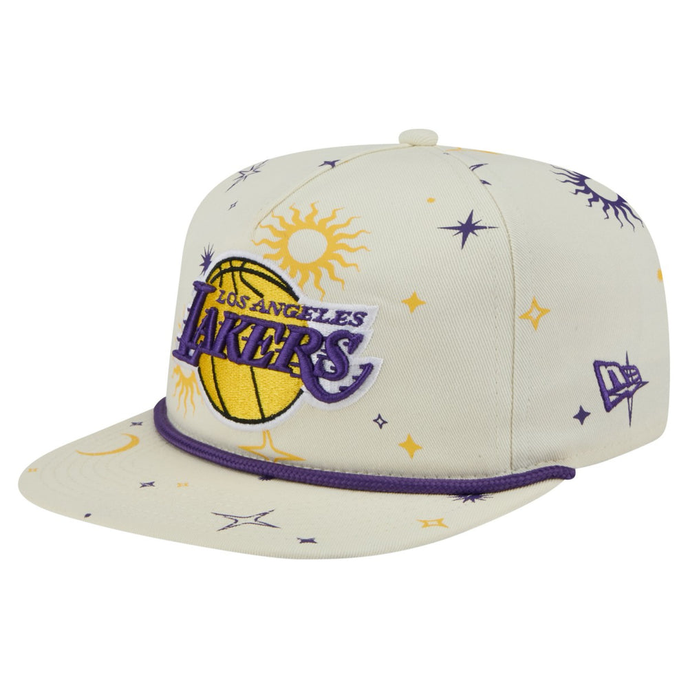 New Era - Los Angeles Lakers Lunar Golfer Snapback Hat - Cream