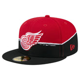 Detroit Red Wings - New Era Vintage Color Dip 59FIFTY Fitted Hat Black/Red