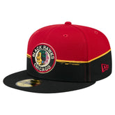 Chicago Blackhawks New Era Vintage Color Dip 59FIFTY Fitted Hat Black/Red