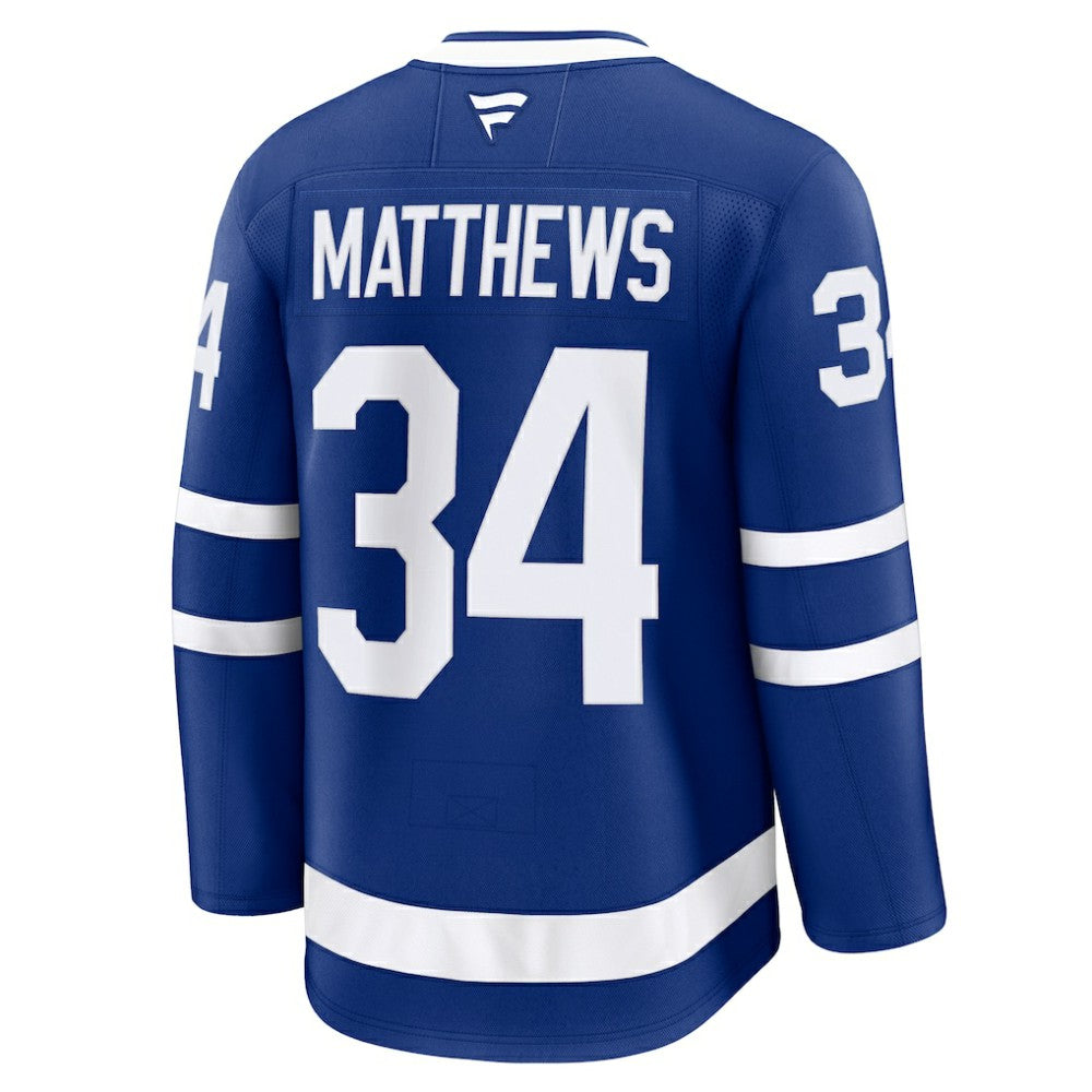 Auston Matthews Toronto Maple Leafs Fanatics Captain Patch Home Premium Jersey - Blue | NHL Jerseys
