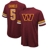 Jayden Daniels Washington Commanders Majestic Threads Name & Number Oversize Fit T-Shirt Burgundy - NFL