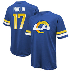 Puka Nacua Los Angeles Rams Majestic Threads Name & Number Oversized Fit T-Shirt Royal - NFL