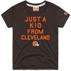 Cleveland Browns Homage Youth Just a Kid Tri-Blend T-Shirt Brown - NFL