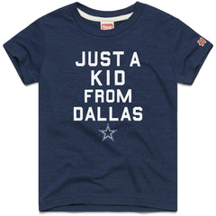 Dallas Cowboys Homage Youth Just a Kid Tri-Blend T-Shirt Navy - NFL