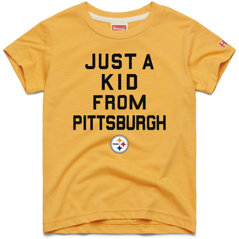 Pittsburgh Steelers Homage Youth Just a Kid Tri-Blend T-Shirt Gold - NFL