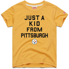 Pittsburgh Steelers Homage Youth Just a Kid Tri-Blend T-Shirt Gold - NFL