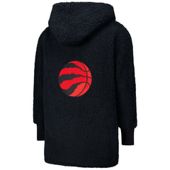 NBA - The Best Lounger in the World By Jill Martin Toronto Raptors Unisex Black Oversized Open-Front Hoodie Sweater