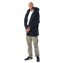 NBA - The Best Lounger in the World By Jill Martin Toronto Raptors Unisex Black Oversized Open-Front Hoodie Sweater