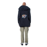 NBA - The Best Lounger in the World By Jill Martin Oklahoma City Thunder Unisex Navy Oversized Open-Front Hoodie Sweater