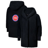 NBA - The Best Lounger in the World By Jill Martin Detroit Pistons Unisex Black Oversized Open-Front Hoodie Sweater