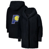 NBA - The Best Lounger in the World By Jill Martin Indiana Pacers Unisex Black Oversized Open-Front Hoodie Sweater