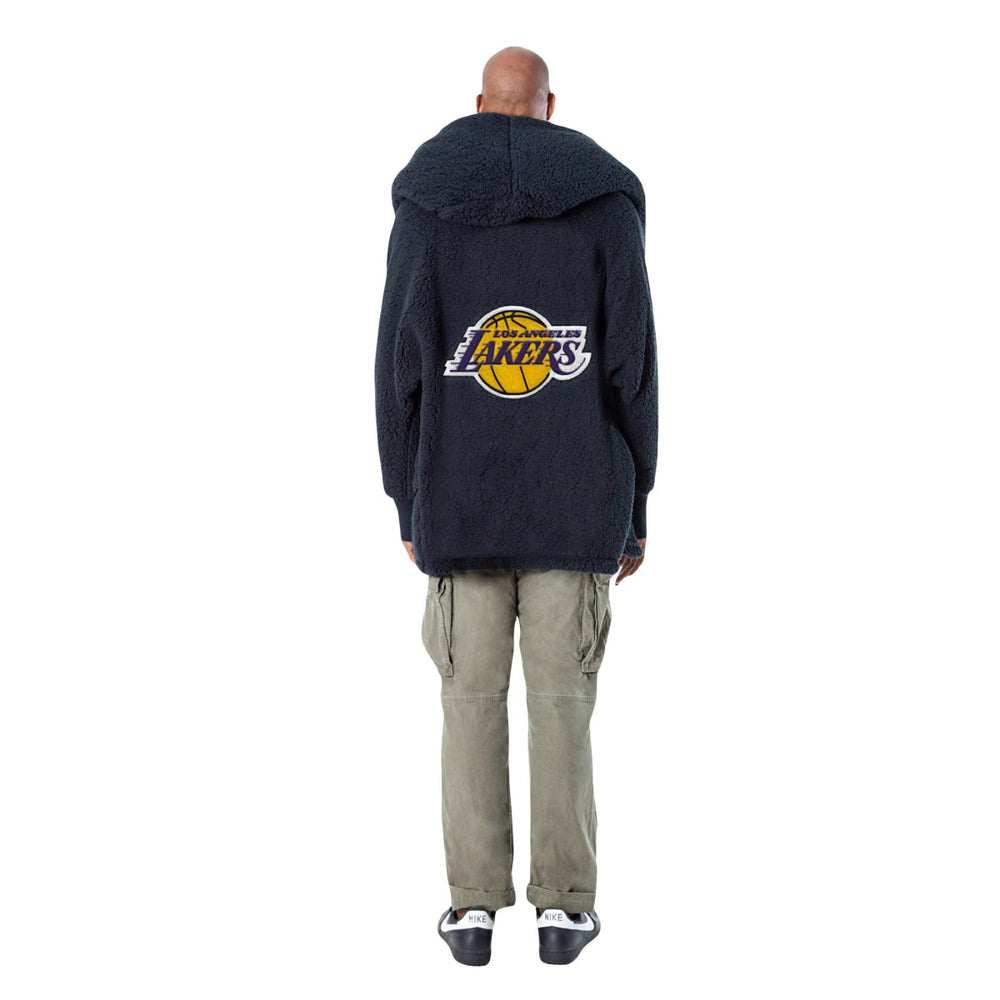 NBA - The Best Lounger in the World By Jill Martin Los Angeles Lakers Unisex Black Oversized Open-Front Hoodie Sweater