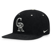 Colorado Rockies Nike Pro Corduroy Structured Snapback Hat Sale