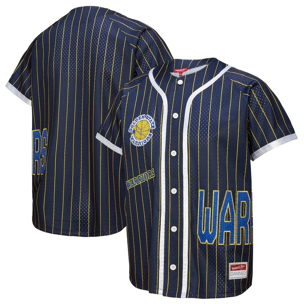 Mitchell & Ness - Golden State Warriors x DANNIJO Women's Fashion Baseball Jersey - Blue